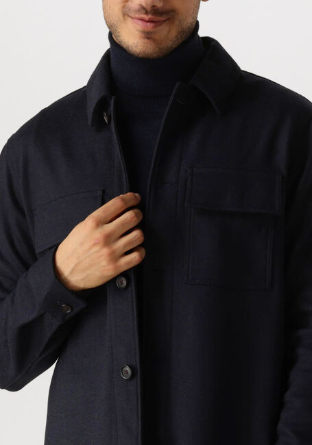 PROFUOMO Surchemise OVERSHIRT KNITTED en bleu - large