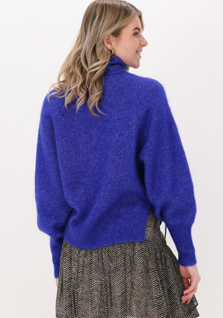 Donkerblauwe SECOND FEMALE Trui BROOK KNIT OVERSIZE T-NECK - large