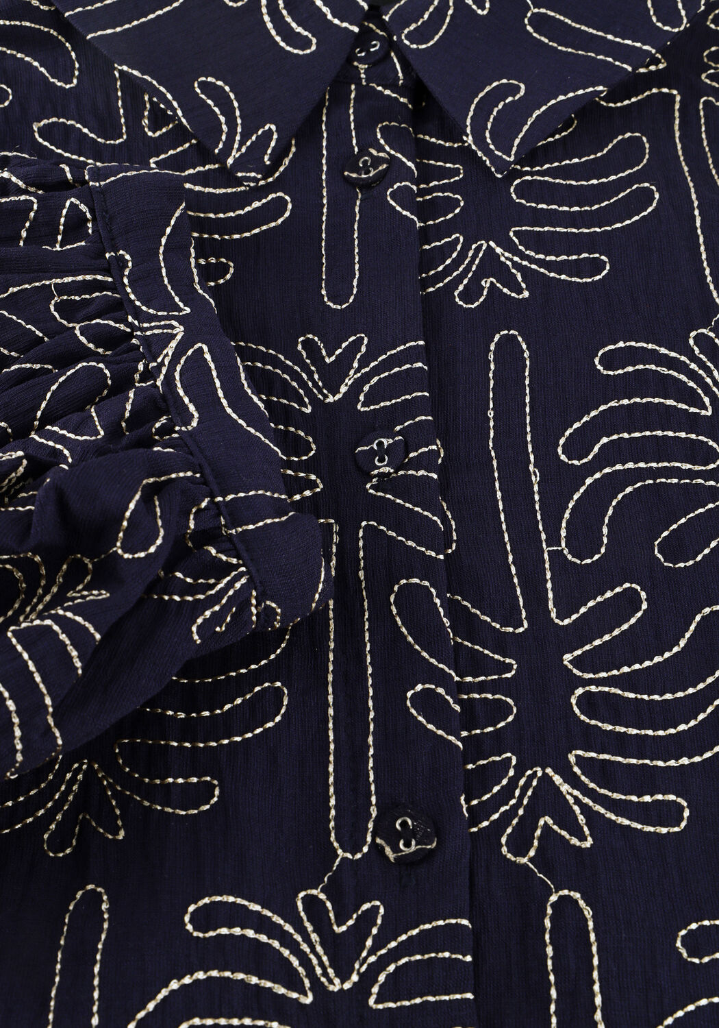 JANSEN AMSTERDAM NURIA BLOUSE WPT 761 3/4 SLEEVE WIDE FIT Blouses Bleu fonc&eacute; - large