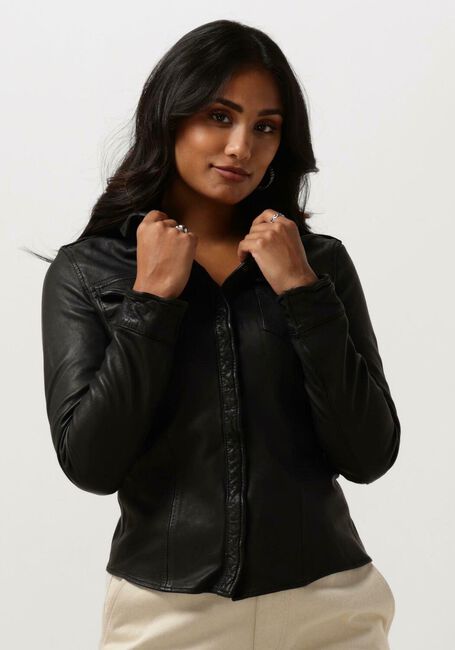 GOOSECRAFT Veste en cuir GC BLOUSE113 en noir - large
