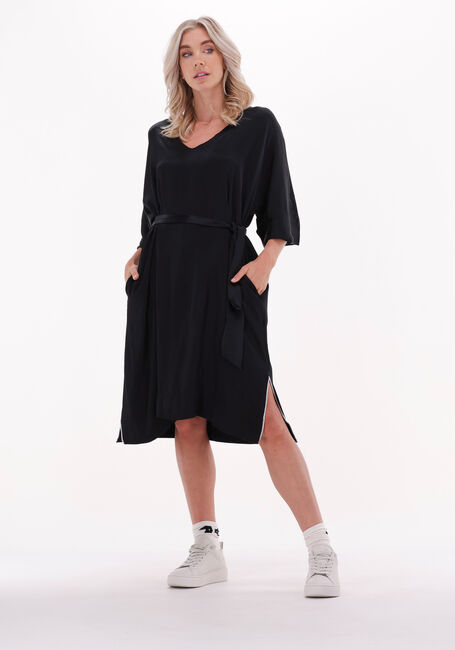 Zwarte 10DAYS Mini jurk KIMONO TUNIC - large