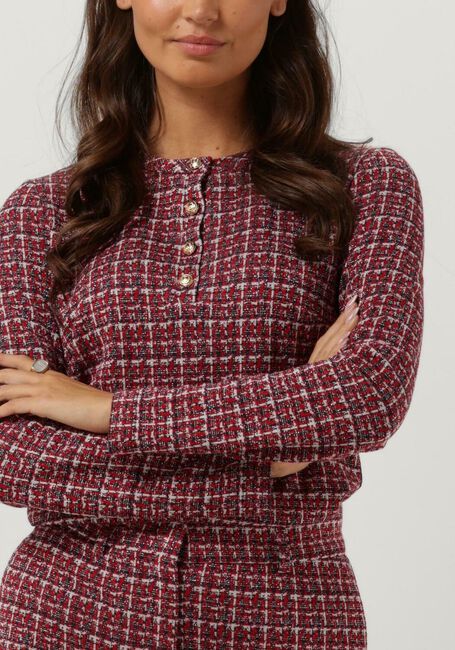 VANILIA  TARTAN TWEED LONGSLEEVE en rouge - large