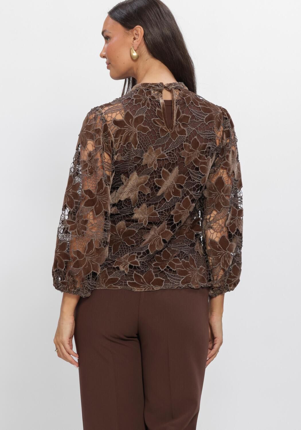 AAIKO Haut SHAILA VELVET PES 500 en marron - large