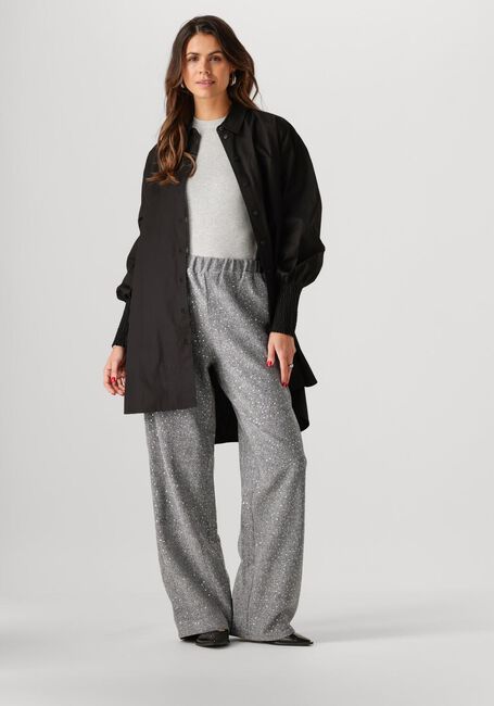 Zwarte ALIX THE LABEL  LADIES WOVEN OVERSIZED BLOUSE - large