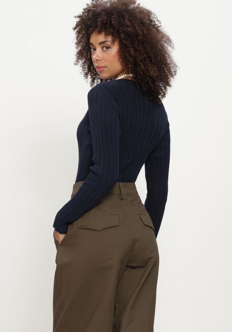 Donkerblauwe SELECTED WOMEN Trui SLWTOLEDO LS KNIT STRUCTURE ONECK - large