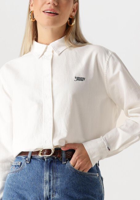 TOMMY JEANS TJW RLX SCRIPT OXFORD SHIRT Blouses Écru - large