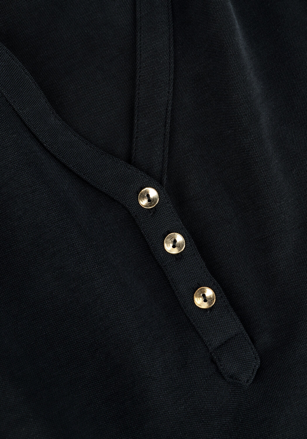 SUMMUM Robe midi DRESS WASHED MODAL PIQUE en noir - large