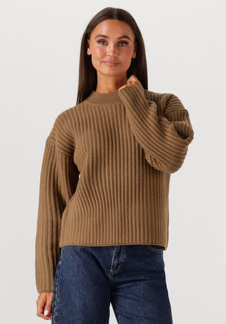 WITHBLACK Pull WBLPOPPY O-NECK SWEATER en marron - large