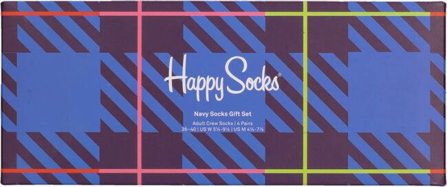 HAPPY SOCKS 4-PACK NAVY SOCKS GIFT SET Chaussettes en bleu - large