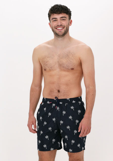 SCOTCH & SODA RECYCLED POLYESTER EMBROIDERED SWIMSHORT Shorts de bain en bleu - large