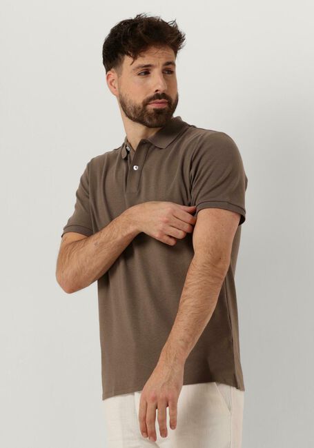 SELECTED HOMME Polo SLHSLIM-TOULOUSE SS POLO NOOS en marron - large