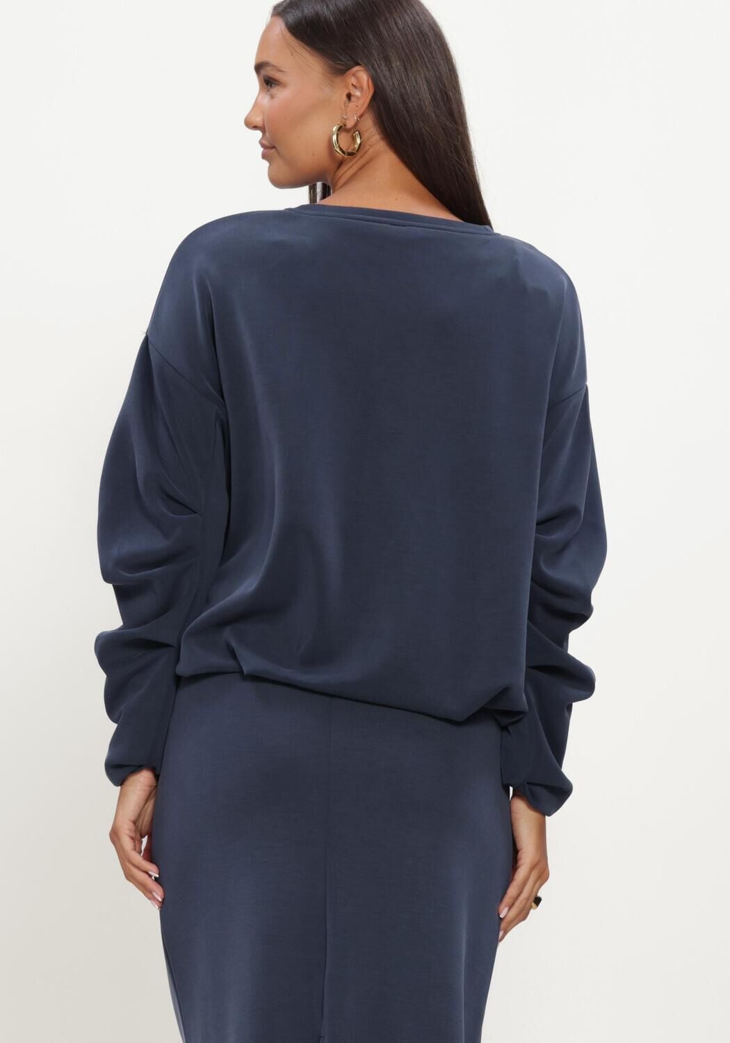Donkerblauwe Y.A.S. Trui YASCOZE LS SWEAT - D2D - large