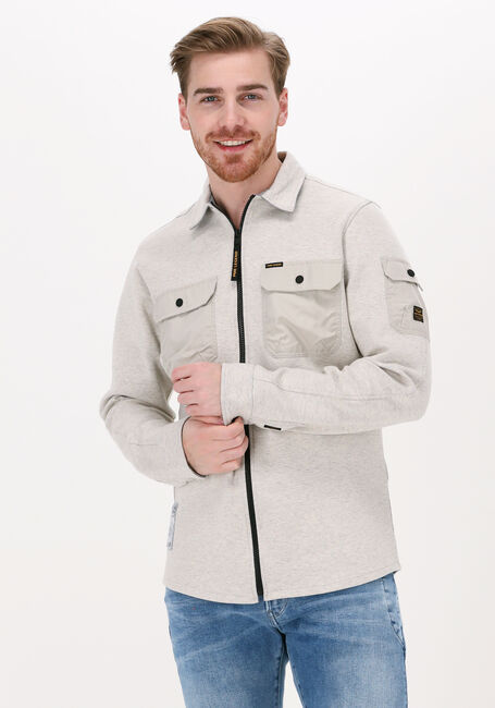 PME LEGEND Surchemise LONG SLEEVE SHIRT SPACER SWEAT OVERSHIRT Blanc - large