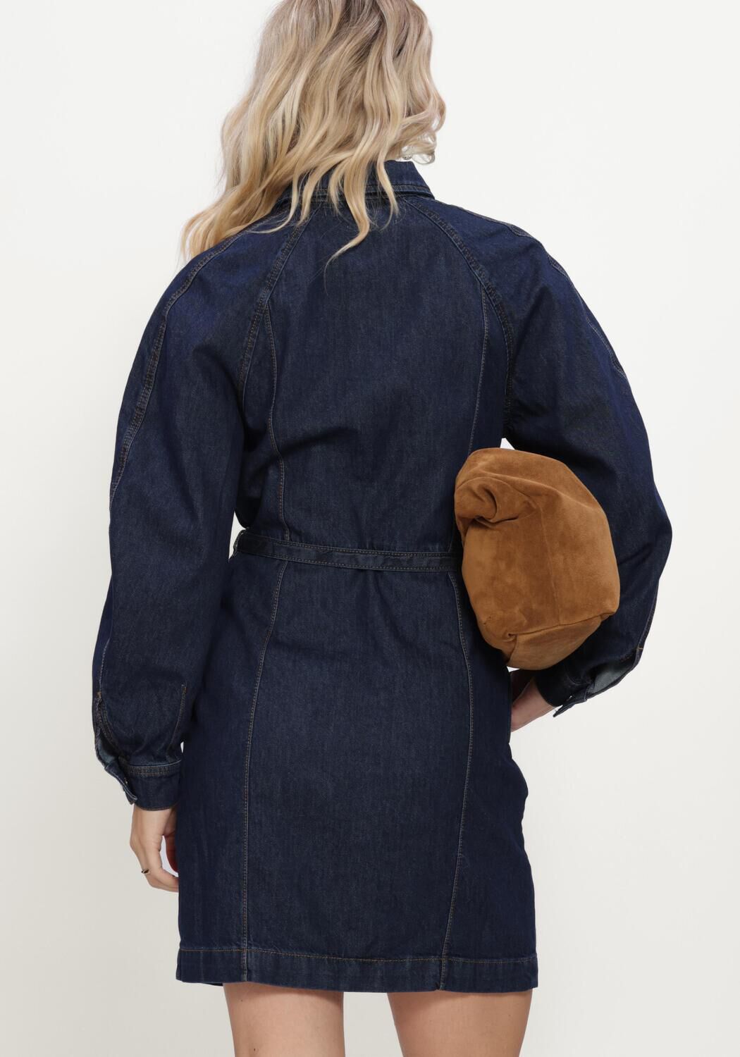 MSCH COPENHAGEN Mini robe MSCHSANA LIS DENIM SHIRT DRESS Bleu fonc&eacute; - large