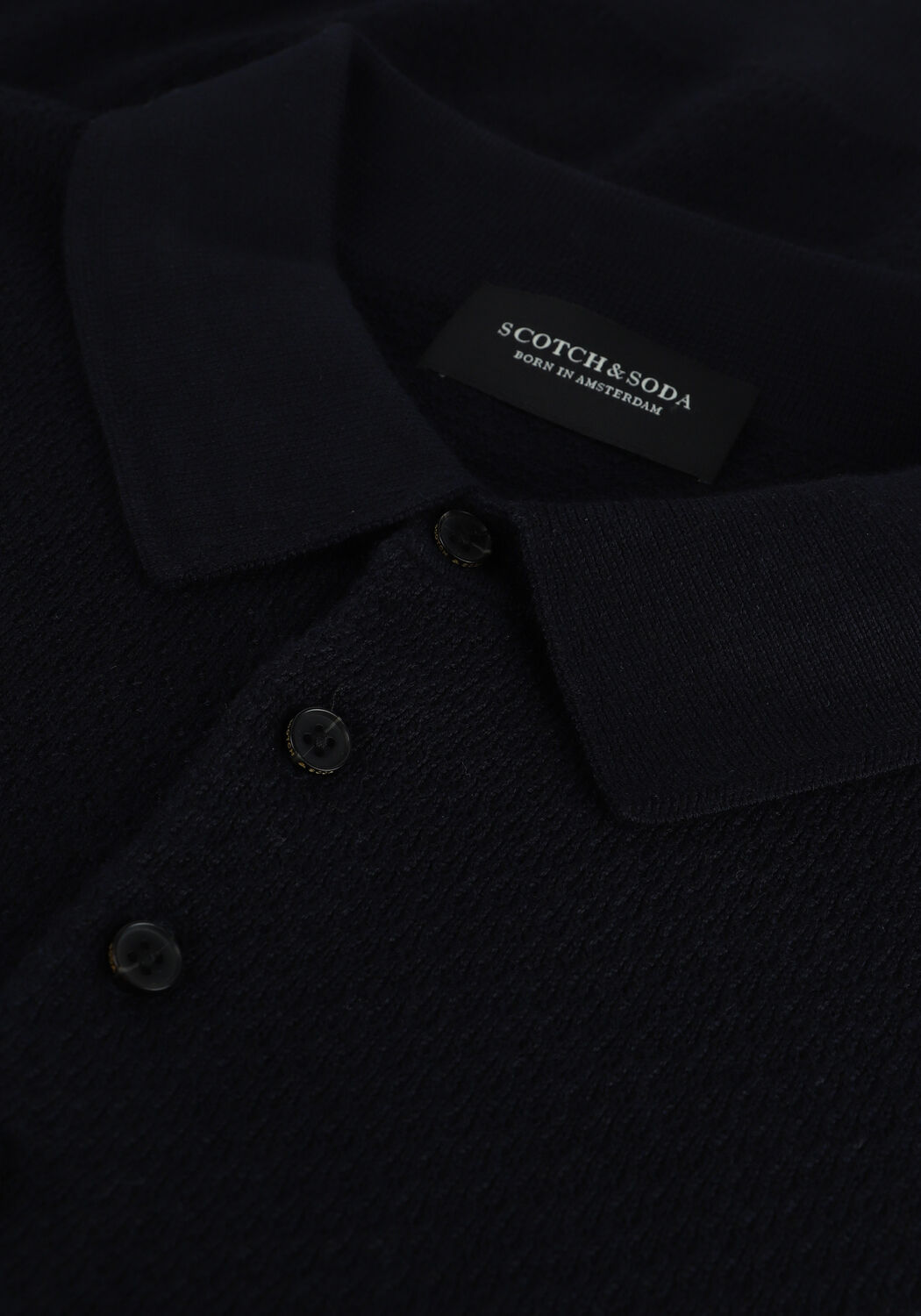 Blauwe SCOTCH & SODA Polo 163985 - KNITTED LONG-SLEEVE P - large