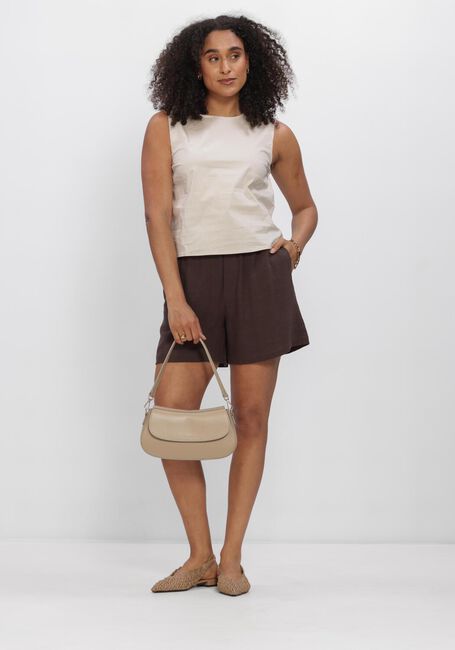 Beige OBJECT Top OBJFIE PAIGE LO S/L TOP - large