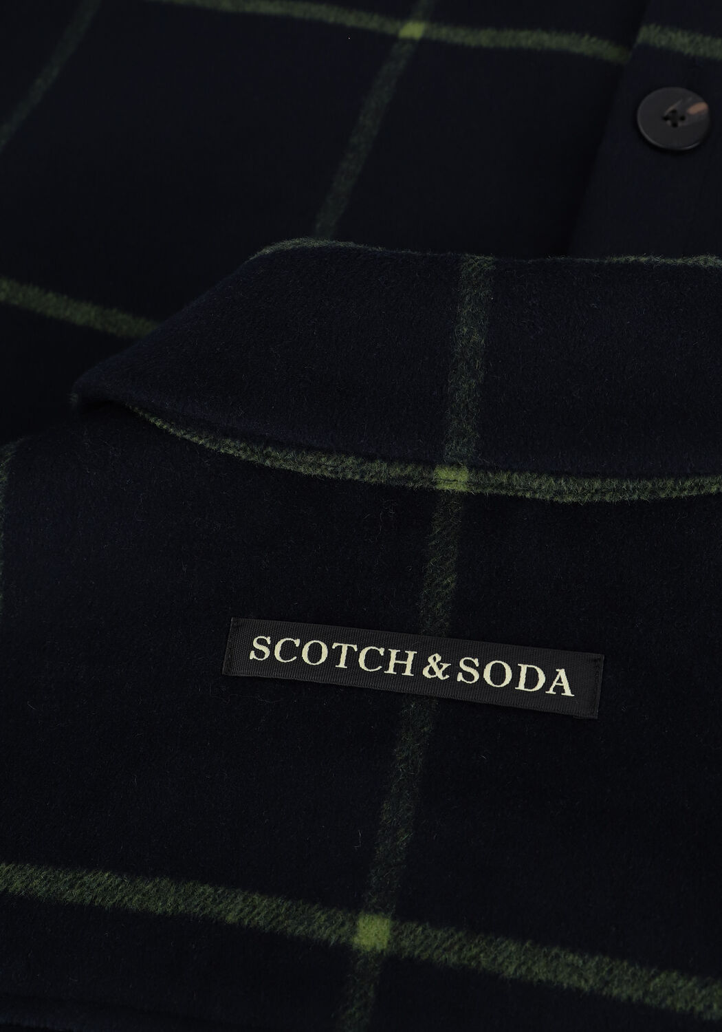 SCOTCH & SODA Jack PADDED CHECKED WOOL-BLEND SHIR en bleu - large