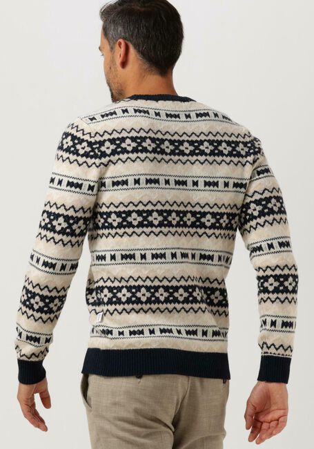 Beige SELECTED HOMME Trui FAROE LS KNIT FAIR ISLE CREW - large