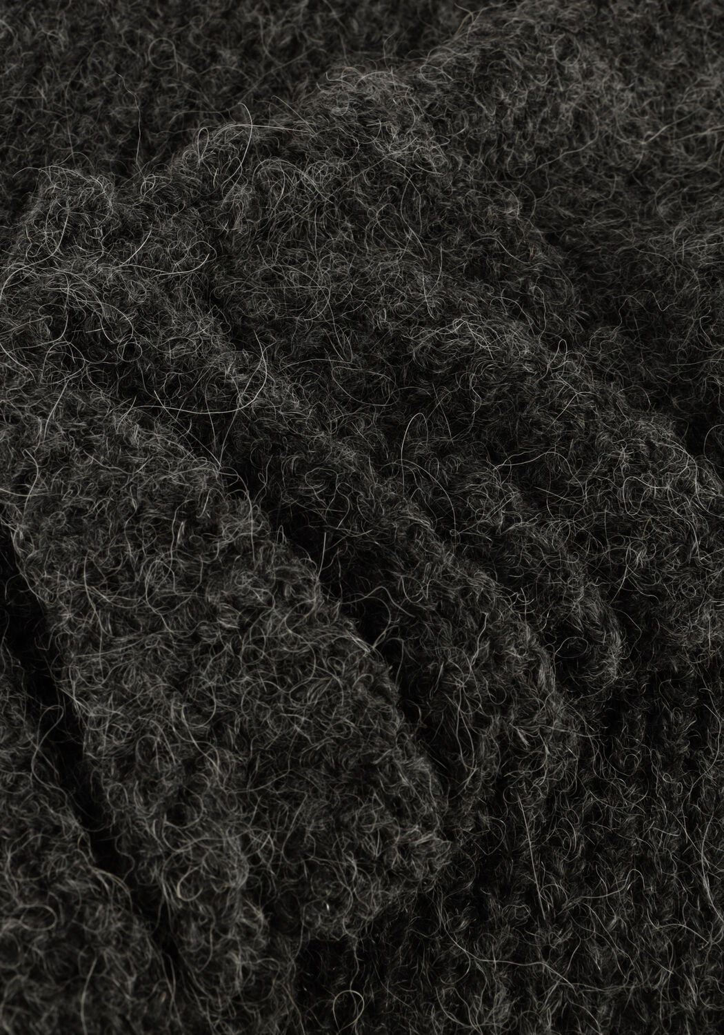 Grijze VANILIA Midi jurk WOOL MAXI DRESS - large