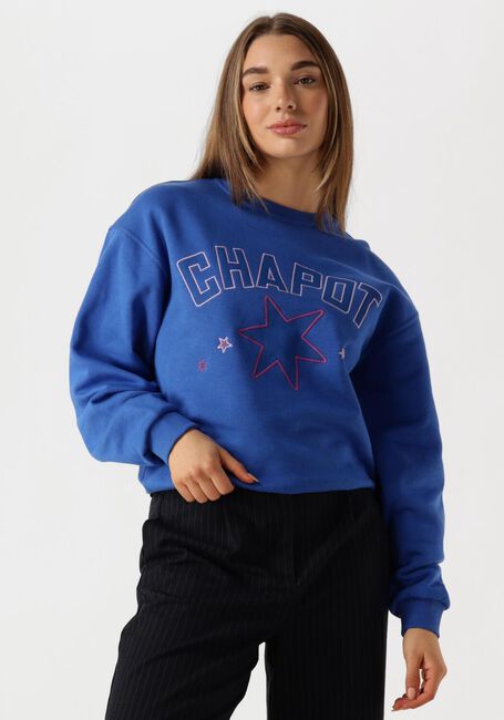 Blauwe FABIENNE CHAPOT Sweater TERRY SPORT HEART SWEATER - large