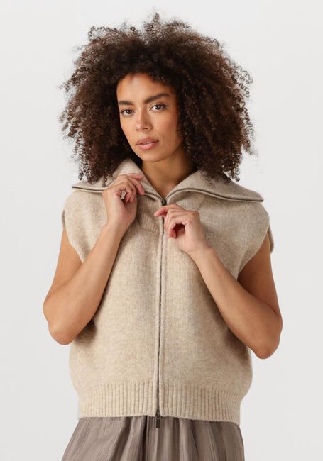 KNIT-TED Gilet MAY en beige - large