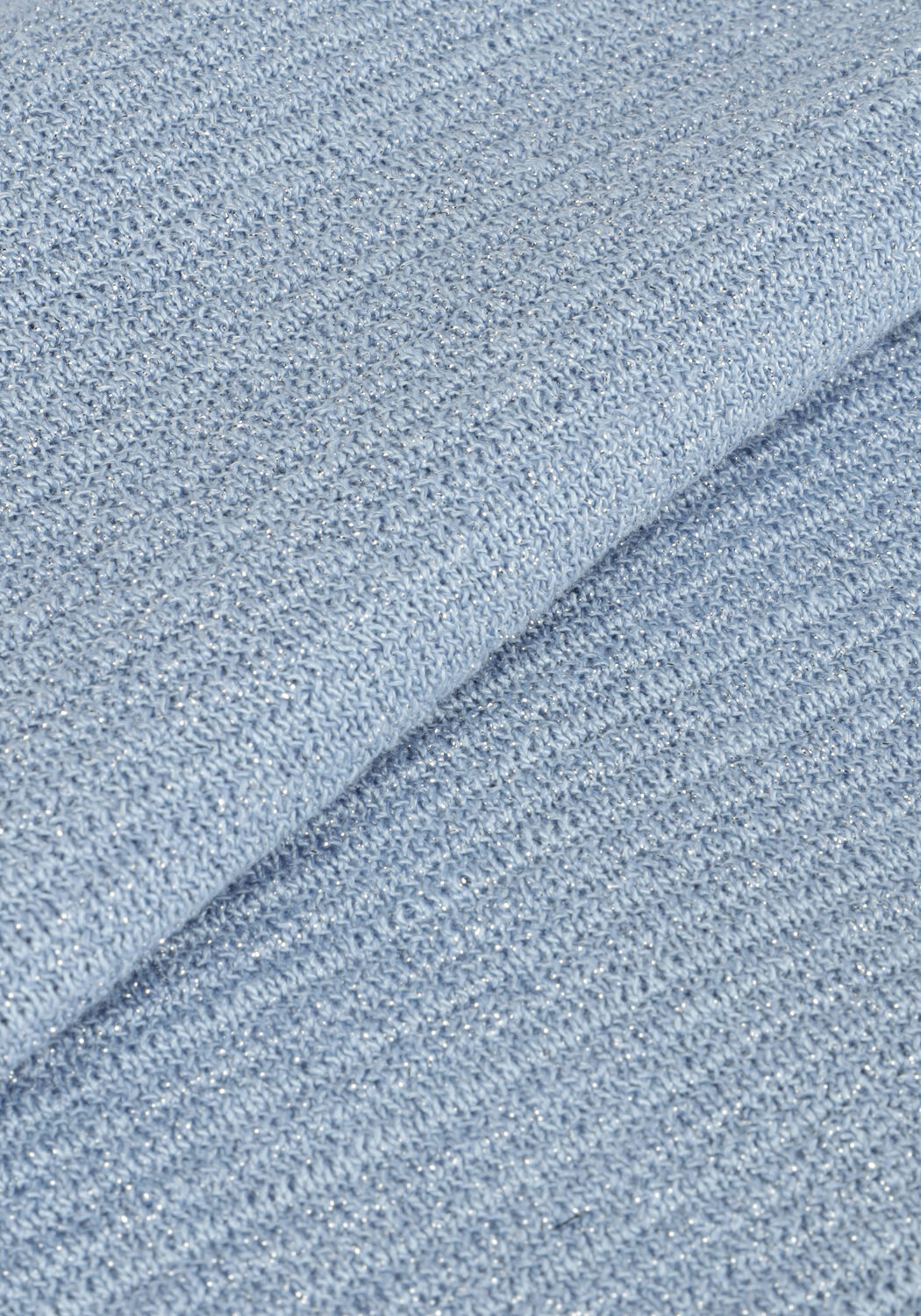 Blauwe NUKUS Top BATWING PULLOVER LUREX - large