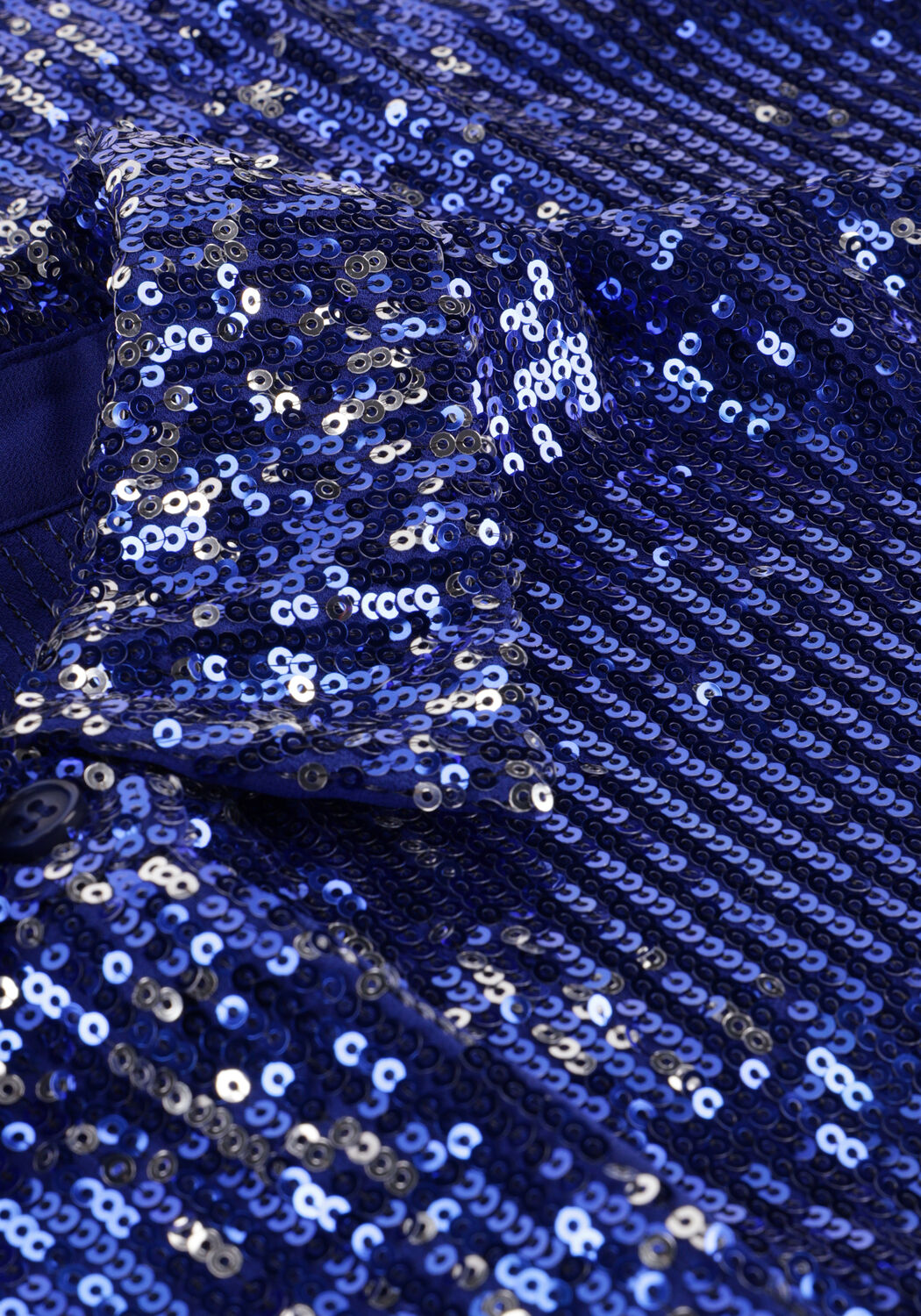 Blauwe ALIX THE LABEL  WOVEN SEQUINS TOP - large