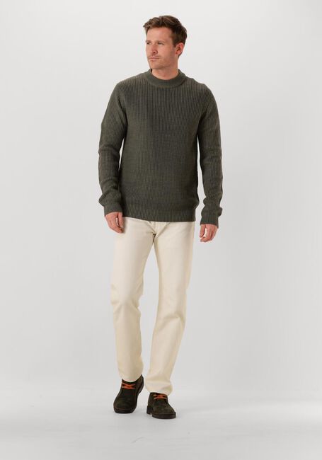 Donkergroene DSTREZZED Trui CREW RIBKNIT - large