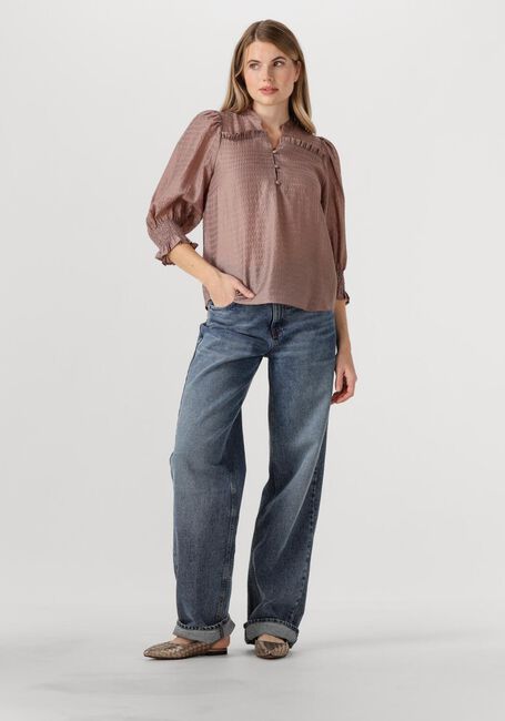 Taupe CO'COUTURE  CHARLIECC FRILL SS SHIRT - large