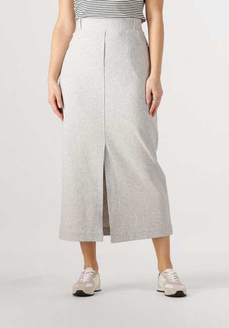JANSEN AMSTERDAM Jupe midi GEORGIE ROK HVM 683 OVERKNEE SLIT AT CF Gris clair - large