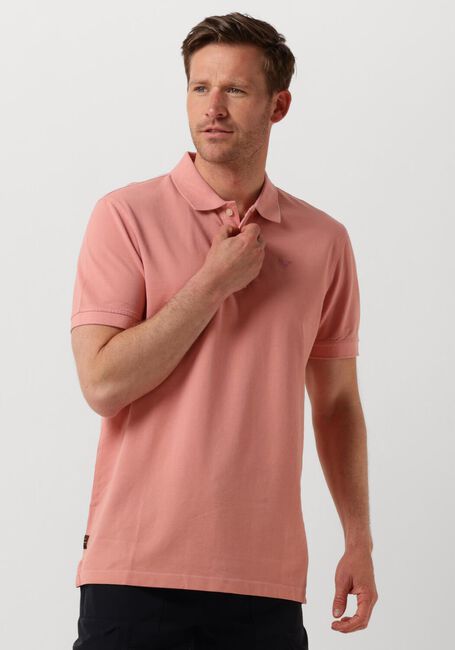 PME LEGEND Polo SHORT SLEEVE POLO PIQUE GARMENT DYE en rose - large