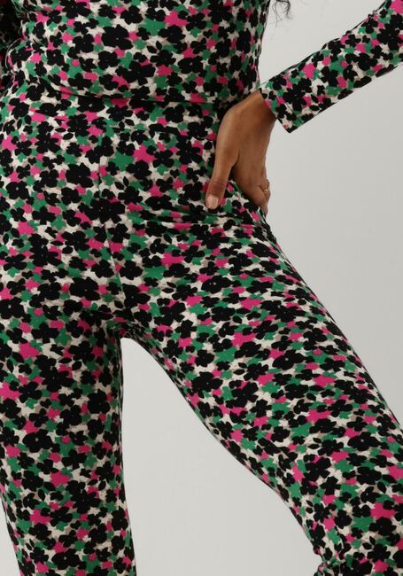 COLOURFUL REBEL Pantalon évasé CUTE FLOWER PEACHED EXTRA FLARE PANTS en multicolore - large