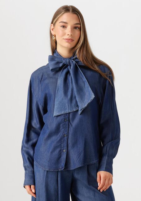 Donkerblauwe SELECTED FEMME  SLFJANNA LS RELAXED CHAMBRAY SHIRT - large