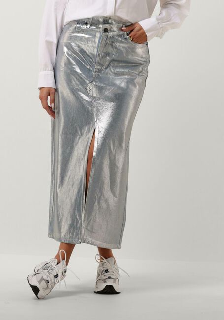 CO'COUTURE Jupe maxi FOIL DENIM SKIRT Bleu clair - large