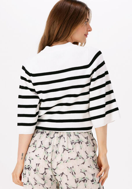 Witte NEO NOIR Trui MINKA STRIPE KNIT BLOUSE - large