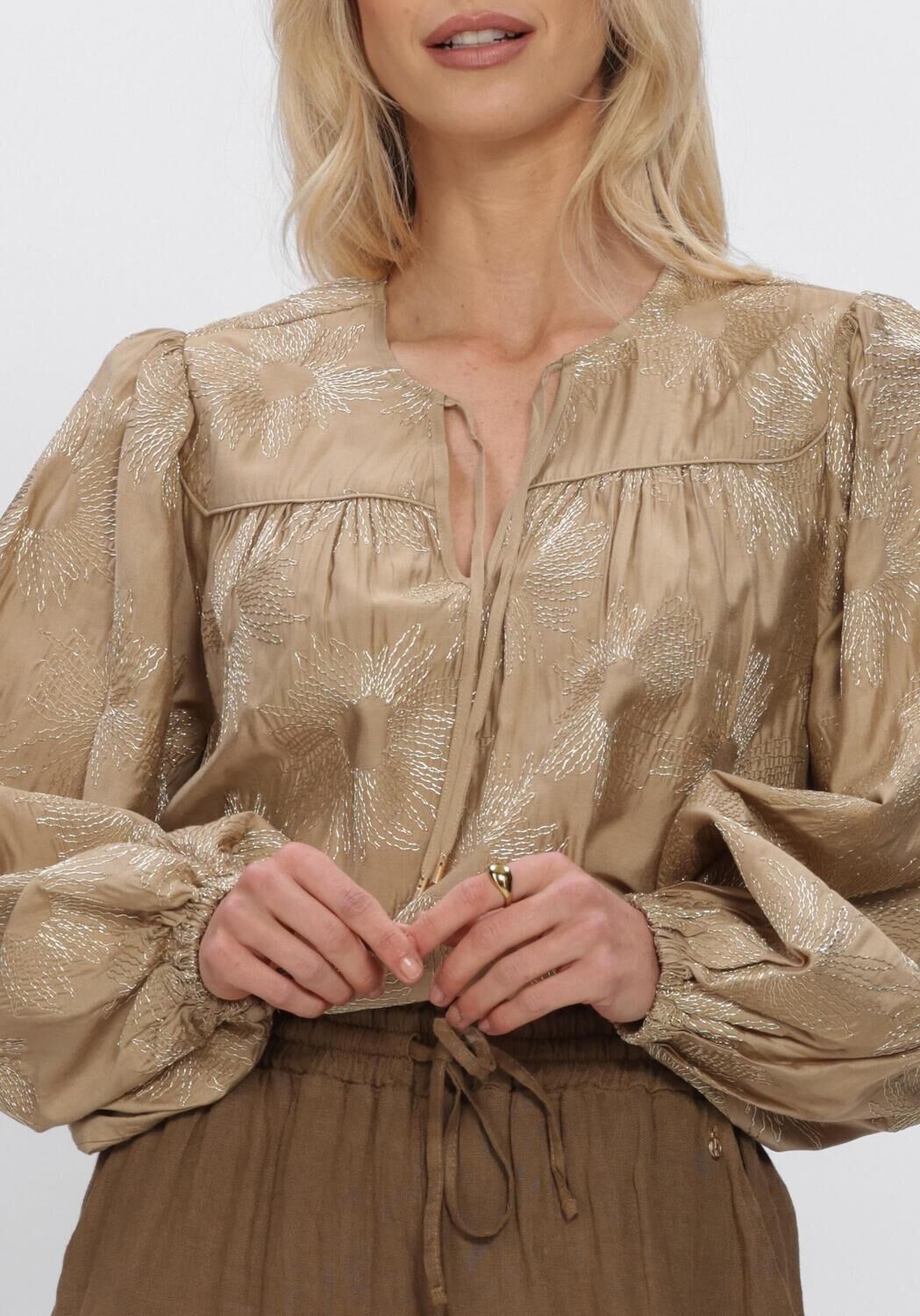 NUKUS KAOUTAR BLOUSE EMBROIDERY Blouses Sable - large