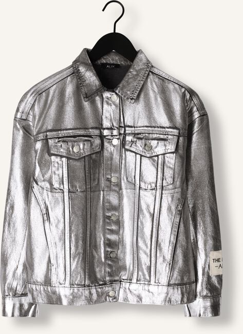 Zilveren ALIX THE LABEL Jack LADIES WOVEN SILVER DENIM JACKET Zilveren ALIX THE LABEL Jack LADIES WOVEN SILVER DENIM JACKET - large