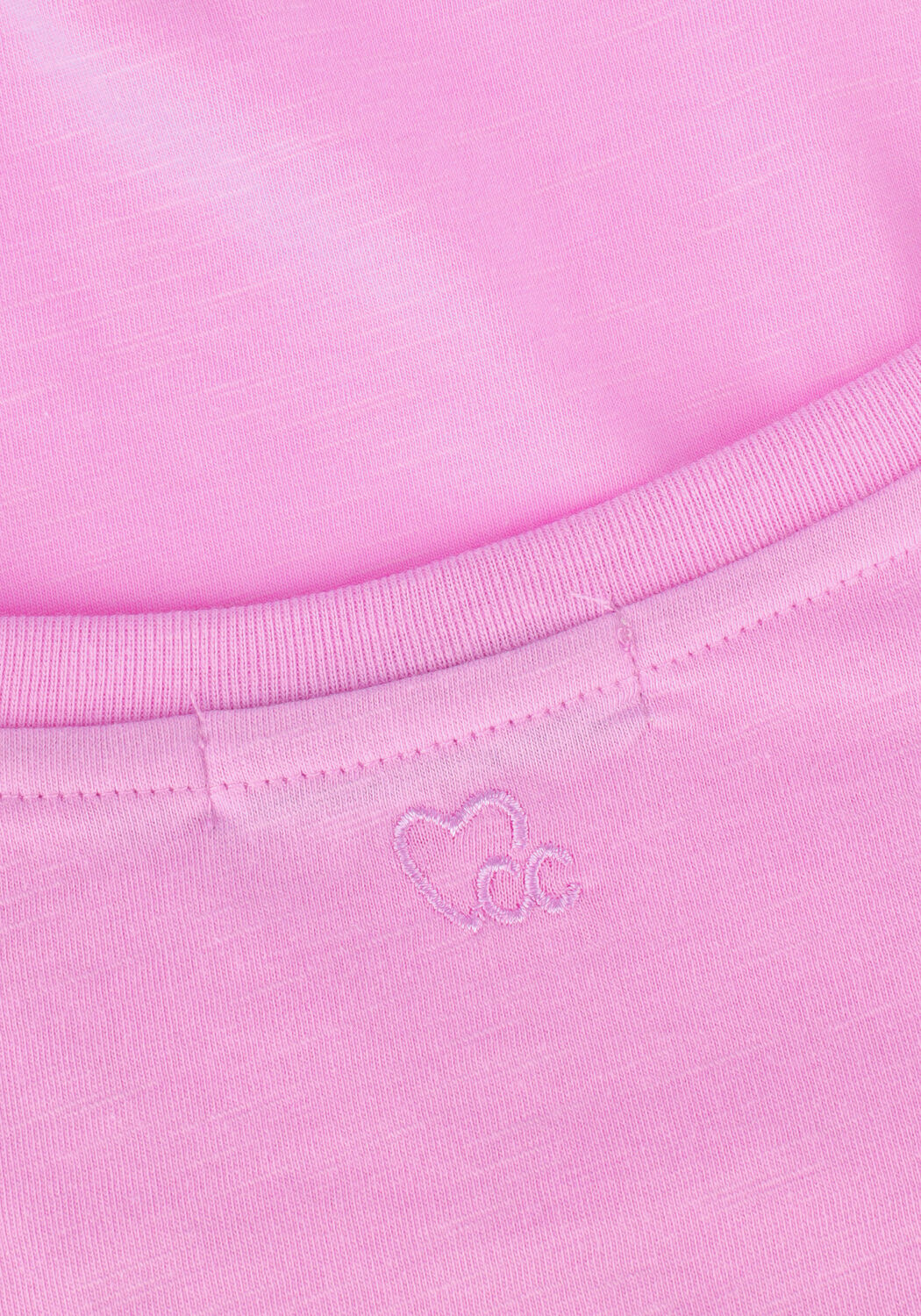 Roze CC HEART T-shirt BASIC V-NECK T-SHIRT - large