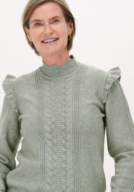 Groene OBJECT Trui OBJPORTIA KNIT L/S PULLOVER - large