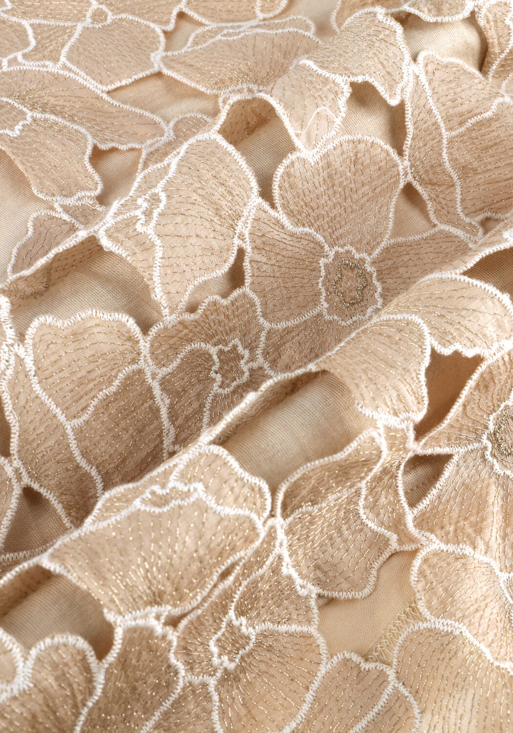 NUKUS Haut OCTAVIA TOP FLOWER en or - large