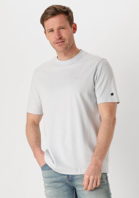 Lichtblauwe CAST IRON T-shirt SHORT SLEEVE R-NECK REGULAR FIT INTERLOCK - large