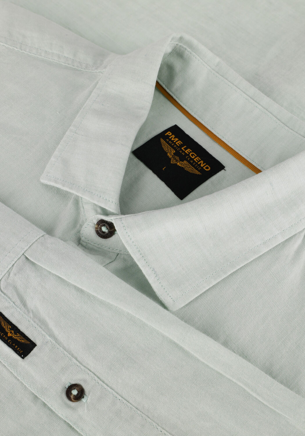 Mint PME LEGEND Casual overhemd LONG SLEEVE SHIRT CTN/LINEN - large