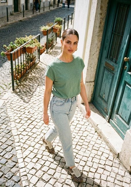 Groene MINUS T-shirt LETI TEE - large