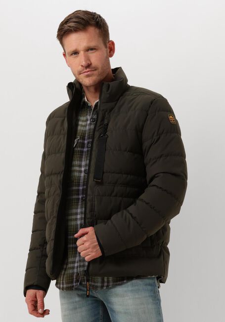 PME LEGEND Veste matelassé SHORT JACKET FREIGHTYET PERFOR STRETCH en vert - large