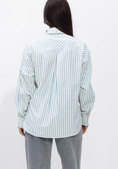 Witte JANSEN AMSTERDAM  MICKY BLOUSE SA 751 STRIPE LONG SLEEVE SEQUINS AT COLLAR - large