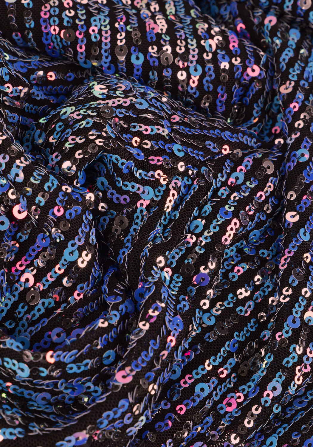 Blauwe COLOURFUL REBEL Flared broek STEFFIE SEQUINS FLARE - large