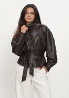Bruine CO'COUTURE Jack GITTCC FUNNEL NECK BLOUSE