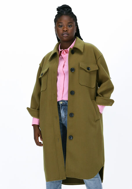 GOOSECRAFT Manteau GC GIGI SOLID JACKET en vert - large