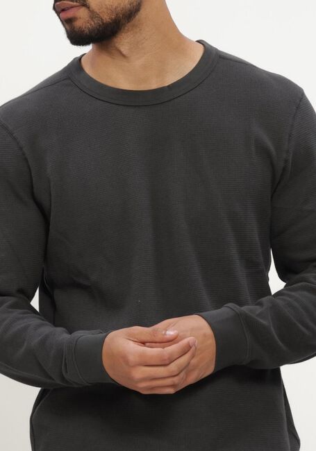 CALVIN KLEIN T-shirt LS WAFFLE BADGE CREWNK TEE en noir - large