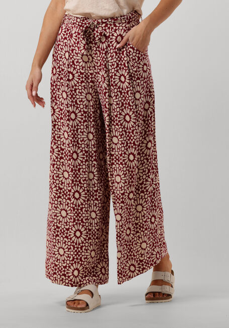 BY-BAR Pantalon large WANDA SUNFLOWER PANTS Bordeaux - large